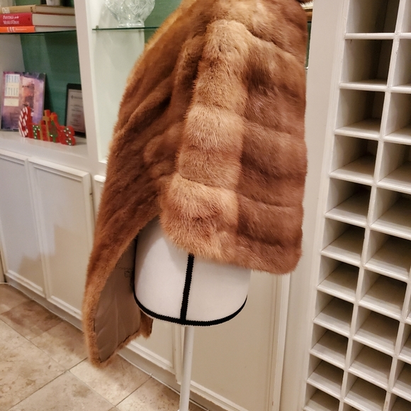 Wrap in camel soft Mink - Picture 2 of 3